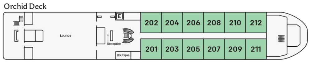 Uniworld Boutique River Cruises Mekong Mystique DeckPlan Orchid Deck.png